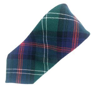 Vintage Sutherland Clan Tartan Tie 100% New Wool Made in Scotland Plaid Old